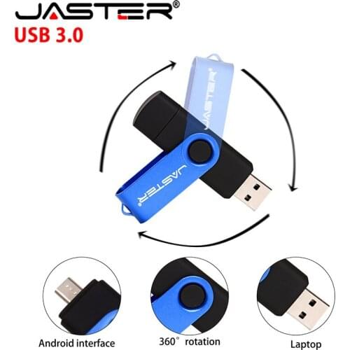 JASTER High Speed USB3.0 Flash Drive OTG Pen Drive 128gb 64gb Usb Stick 32gb 256gb Pendrive Flash Disk for Android SmartPhone/PC