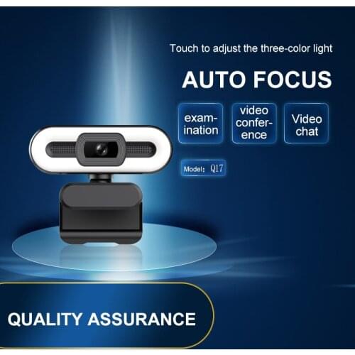 Computer Camera New Three-Color Light With Touch HD Live Camera USB Computer Camera Webcast Game Shopping USB Auto Zoom Camera