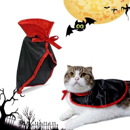 Cool Pet Dog Costume Clothes Halloween Vampire Cat Coat Cosplay Cloak Windbreaker Creative Christmas Party Small Dog Apparel