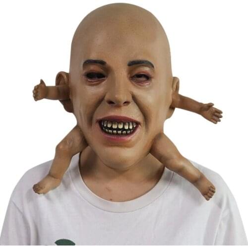 Monster Hand and Foot Mask Funny Scary Childrens Hand Foot Mask Headgear Latex Masquerade Halloween Cosplay Devil Horror Mask