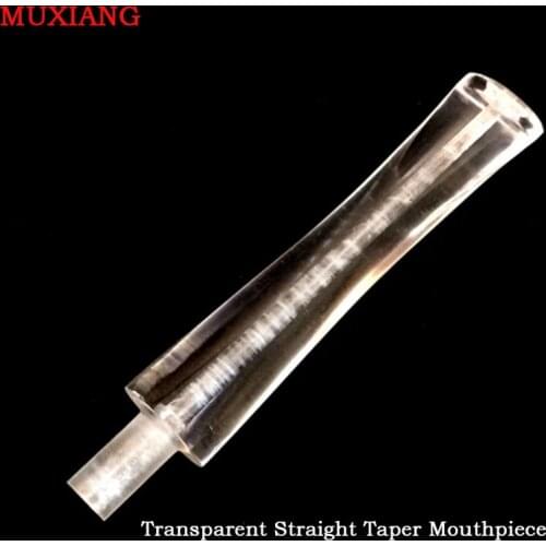 MUXIANG Transparent Straight Taper 3mm Metal Filter Acrylic DIY Briar Wood Smoking Pipe Mouthpieces Pipe Fittings Cheap be0057