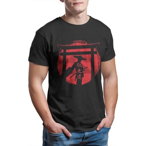 Ghost of Tsushima Men 100% Cotton T Shirt Graphic Plus Size G.O.T Fasion Oversized Tops