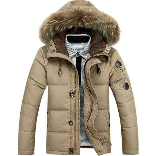 New Casual Winter Jacket Men Thick Warm Mens Parkas Fur Collar Hooded Coats Male Outwear Windproof Multi-pocket parkas hombre