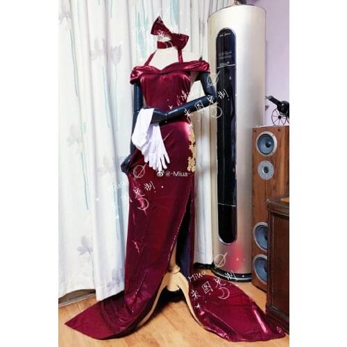 [Customized] Anime Game Granblue Fantasy Valla Red Dress Cosplay Costume Halloween Party Uniform For Women Girls New 2021