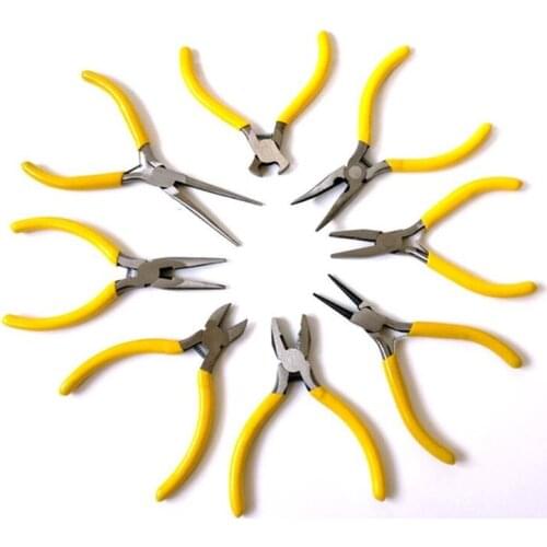 YOFE 8pcs Newest Mini 4.5" High Quality DIY Jewelry Pliers Set Craft Tool Kit Electrical Plier For Making Needlework Equipment