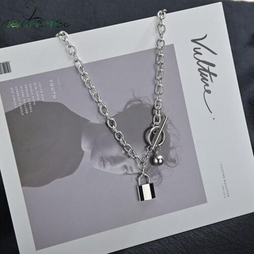 Nextvance Lover Lock Pendant Necklace Top Quality Stainless Steel Padlock Pendant for Family Girl Anniversary Birthday Gift