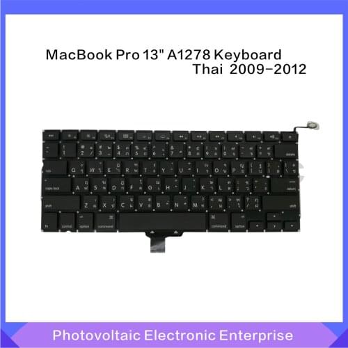 New A1278 Thai Keyboard For MacBook Pro 13.3" A1278 TH Thailand Standard 2009 2010 2011 2012 Year