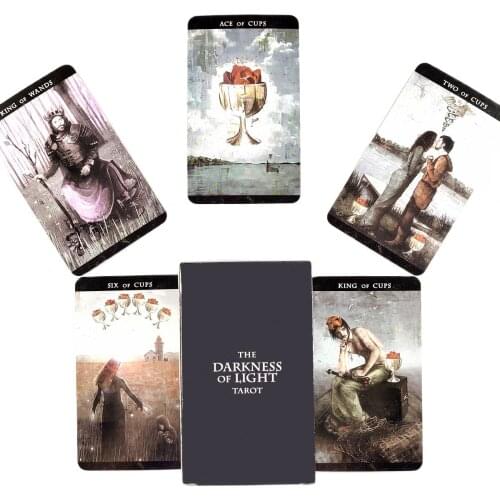 Latest High Quality The Darkness Of Light Tarot Cards Fortune Guidance Telling Divination Deck Board Game Leisure Party 78Pcs