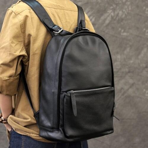 Luxury Brand Man Soft Genuine Leather Backpack Bag Women Classic Designer Real Leather Bagpack large capacity Backpack School