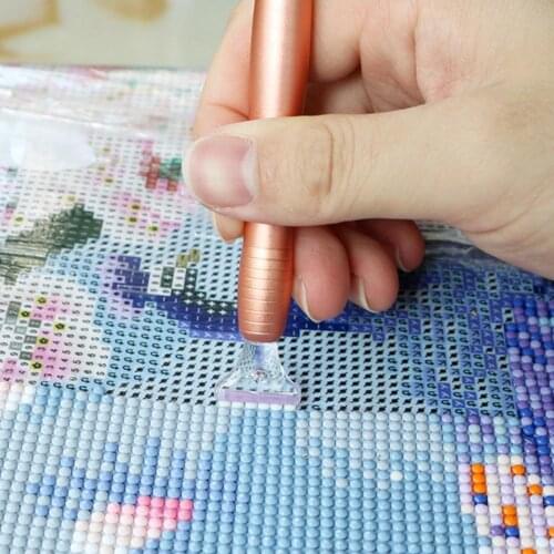 1 Set Embroidery Pen Precise Double Heads Aluminum Alloy DIY Point Drill Pen for Women