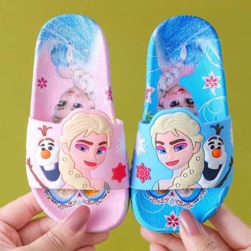 Childrens Slippers for Girls Summer Princess Indoor Shoe Family Bath Antiskid Soft Bottom Cartoon Slipper Childrens Sandals