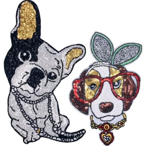 Cute Chihuahua Shiba Dog Patch Iron on Patch for Babys Clothing Patches Backpack Decoration Small Rabbit Cat Applique