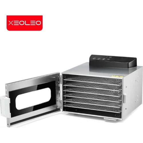 XEOLEO Fruit dryer Food dehydrator 6 layers Vegetable Drying Machine Food dehydration dryer with 400W Stainless steel 110V/220V