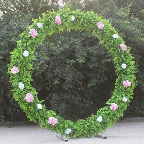 Wedding Arch Round Metal Arch Party Decoration Road Leads Flower Door Backdrop Frame Stand Wedding Decor Props