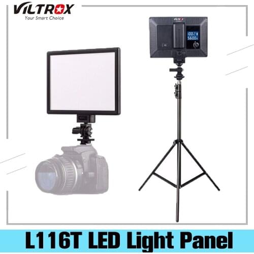 VILTROX L116T LED Camera Video Photo Light CRI95 Super Slim Studio Panel LCD Display Screen Photography Lighting For Youtube