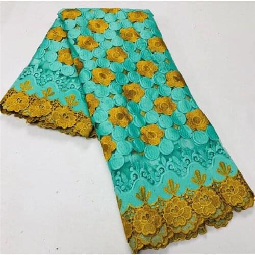 Tulle Lace Fabric African Lace Embroidery Mint Green French Net Lace For Wedding party dress 5 yards