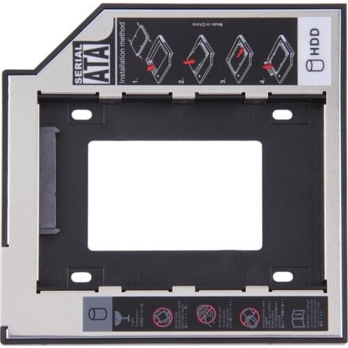 Universal 2.5 2nd 9.5mm Ssd Hd SATA Hard Disk Drive HDD Caddy Adapter Bay For Cd Dvd Rom Optical Bay Hot New