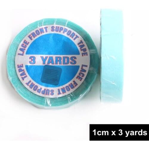 XUCHANG HARMONY 2pcs 1CM x 3 Yards Blue Lace Frontal Support Double-sided Super Adhesive Tape Rolls for Lace Wigs PU Skin Weft