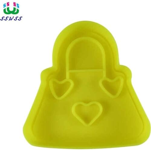 Girl Handbag Pattern Printing Molds,Food Grade Plastic Cake Decorating Cutters Tools,Direct Selling