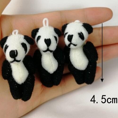 100 PCS/LOT Mini panda Stuffed Plush Toys 4.5cm Small panda Stuffed Toys pelucia Pendant Kids Birthday Gift Party DecorCMR013