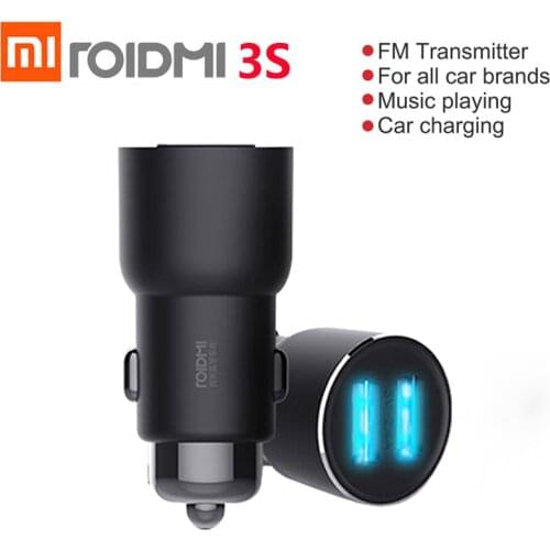 Xiaomi Roidmi 3S Mojietu 5V 3.4A Dual USB Car Charger Bluetooth-compatible Music Player FM Transmitters For iPhone And Android