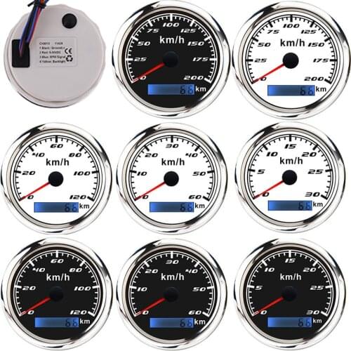 85mm Car Speedometer Gauge 60kmh Waterproof Universal Digital Speed Meter For ATV Motorcycle Marine Boat