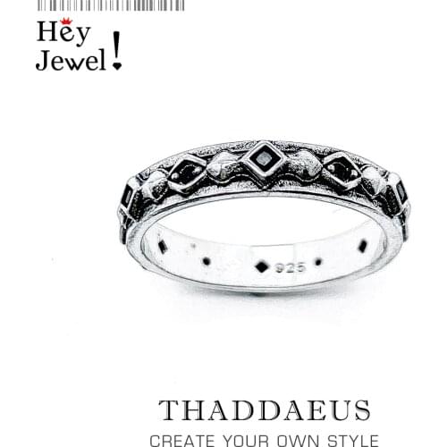 Noble Ring Black Stone,Europe Style Detailed Fine Jewelry For Women Men,2021 Summer Brand New Vintage 925 Sterling Silver Gift