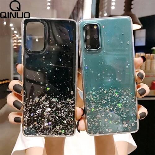 Star Bling Glitter Case For Samsung Galaxy S20 Ultra S8 S9 S10 Plus Note 10 9 8 A51 A71 A50 A70 A40 A21s A01 Soft Silicone Cover