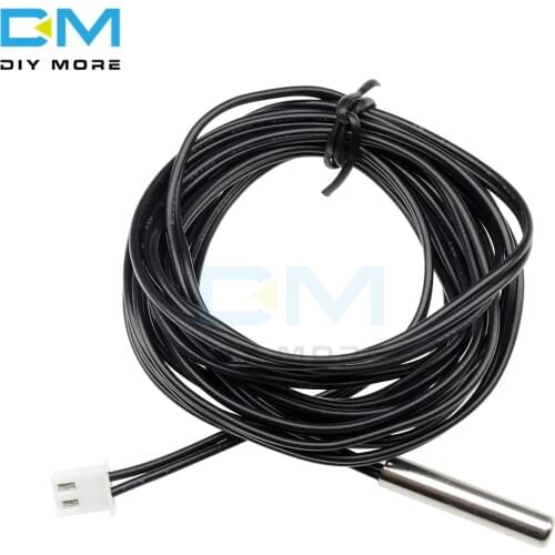 2m 200cm Two 2 Meter Waterproof NTC Thermistor Accuracy Temperature Sensor 10K 1% 3950 Wire Cable Probe For Arduino W1401 W1209