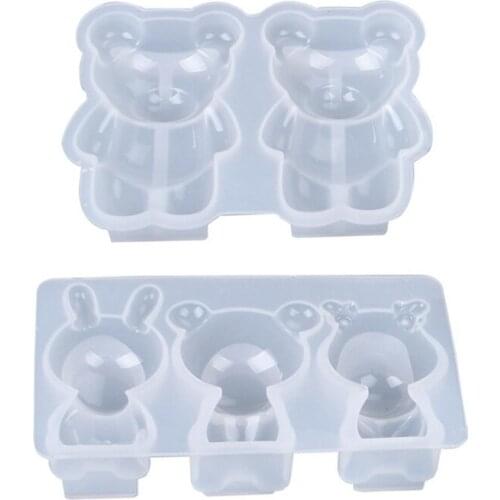 Crystal Epoxy Resin Mold 3D Bear Doll Ornament Silicone Mould DIY Crafts Decor Handmade Keychain Pendant Jewelry Making Tool