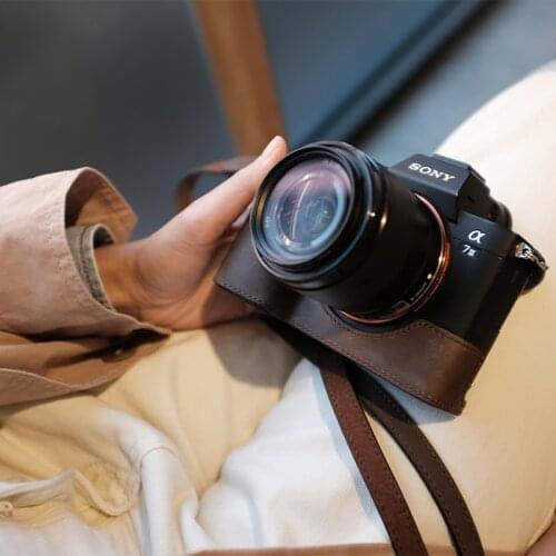 Sony a7m3 holster camera bag leather Sony a7r3 a73 a9 protective cover handle base half set
