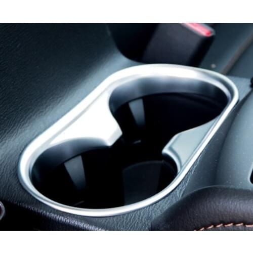 Cup Holder Cover 2017 2018 For Mazda CX-5 CX5 Matte Chrome Interior ABS Trim Accessories Overlay