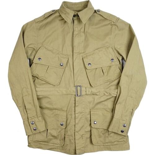 M42 Officer Jacket Military Paratrooper Jacket Outdoor Retro WW2 With Belt Training Jacket For Men