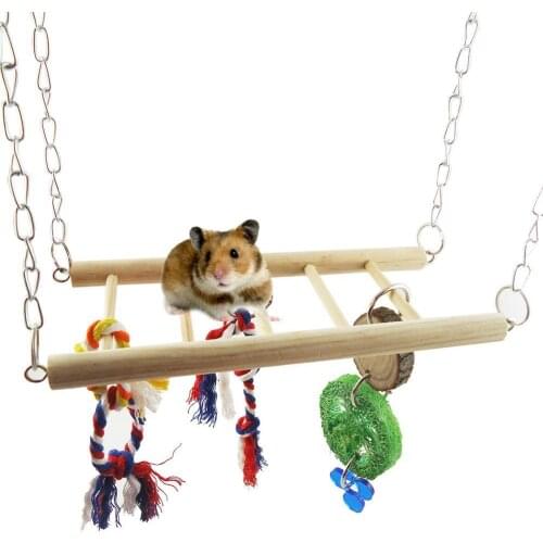 HOT SALES!!! Parrot Hamster Hanging Ladder Bridge Cage Climbing Chew Play Toy Pet Supplies for Pet Products Bird Accessories