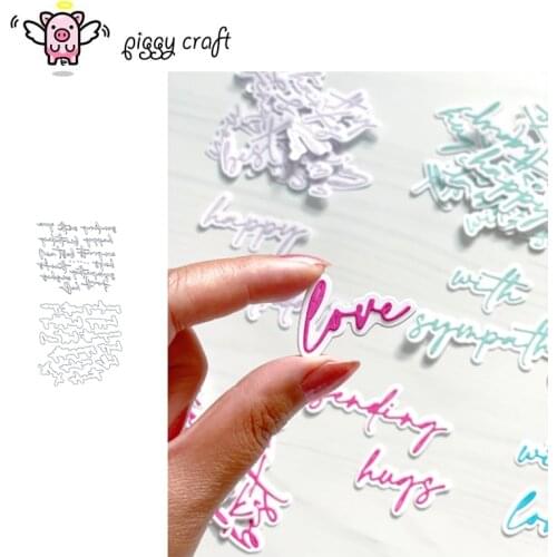 Piggy Craft metal cutting dies cut die mold Letter decoration Scrapbook paper craft knife mould blade punch stencils dies
