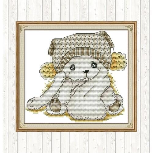 Cute Rabbit Cross Stitch Kits DIY Embroidery Needlework Sets Needlepoint Home Decor Counted Dmc 14ct 11CT Cross Stitch Patterns