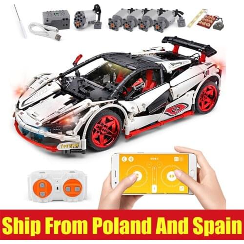 Mould King 13067 High-Tech Car Compatible 20087 MOC-3918 Icarus Car Set Kid Building Blocks Bricks APP Motor RC Cars Toys
