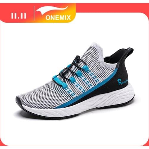 ONEMIX Mens Running Shoes Shock Absorbing Socks Shoes Light Breathable Mesh Casual Shoes 47 Luxury Brand Men Sneakers Size 46