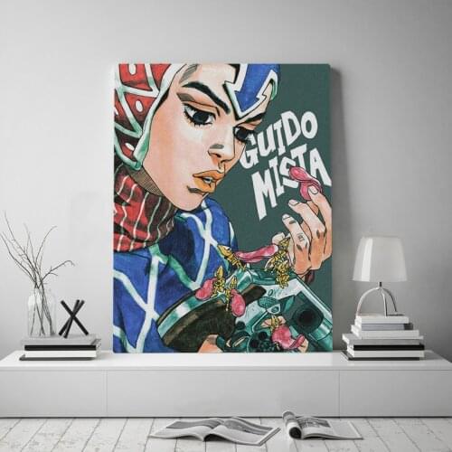 Guido Mista Vento Aureo JoJos Bizarre Canvas poster Painting wall Art decor Living room Bedroom Study Home Decoration Prints