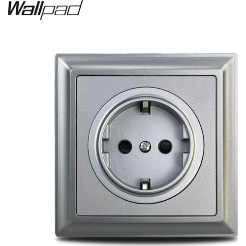 Luxury PC Grey EU French UK Universal Electrical USB Charger Socket TV CAT6 Satellite HDMI Outlet Plastic Panel Wallpad L6 P70