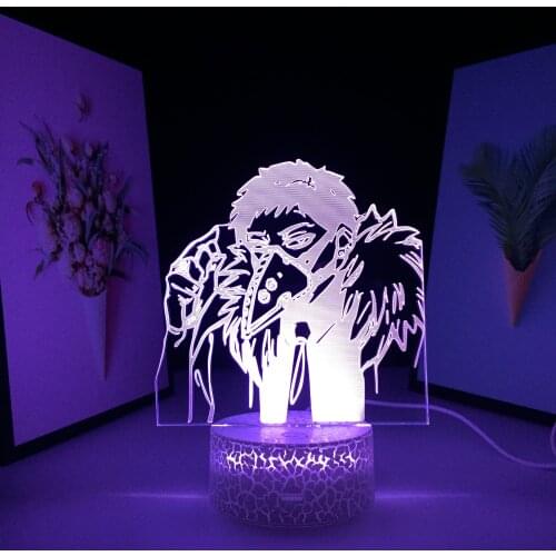 Beak Mask Wearing Man 3D LED Lamp Animation Peripherals Home Bedroom Table Decoration Night Light for Festival Birthday Gifts