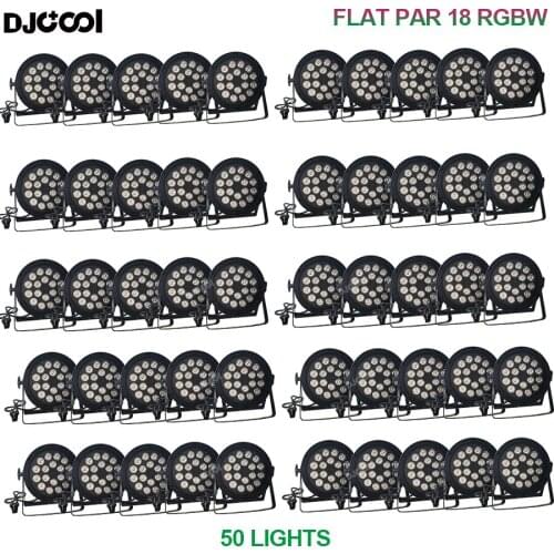 Free Duty 50x Stage LED Par Light RGBW 18x12w DJ Par Light LED RGBW 4in1 Par Lights 18/10 Quad DMX Par Light LED Par Lights