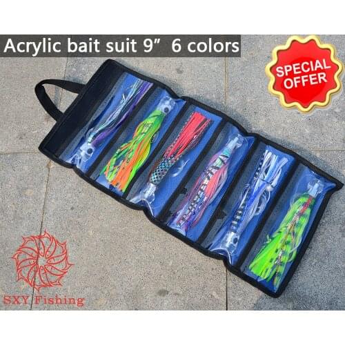 SXY FISHING Acrylic bait Lure Trolling Lure Trolling Bait 3.8OZ 9"6 colors Deep sea fishing Octopus lure Multicolor-AA001-6