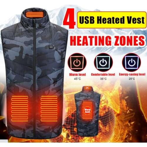 Unisex Warming Heated Vest Electric Vest 5V Comfortable USB Charging for Winter Running Hunting Outdoor Cycling Skiing Hunting