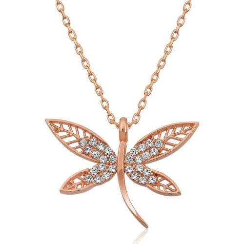 Tevuli 925 Sterling Silver Dragonfly Women Necklace