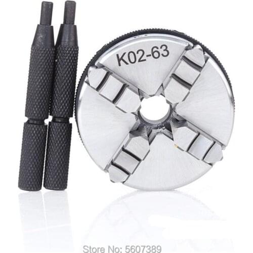 SANOU Lathe Chuck K02-63 Mini 4 Jaw Reversible Self-Centering M14 Thread Mount Lathe Chuck