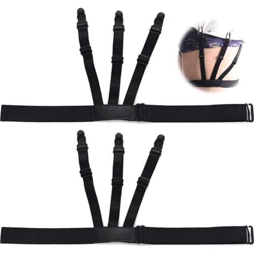 Y166 Mens Shirt Stay Tail Plastic Closure Locking Clamps Clips Elastic Straps Belt Holder Garters Suspenders Braces Leg Elastic