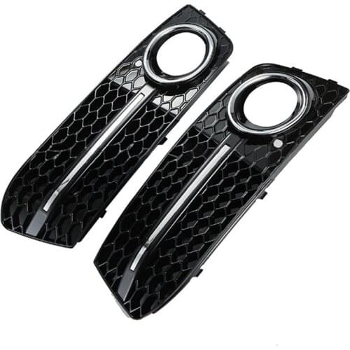 1 Set Car Fog Lights Cover Grill for Audi A4 B8 2008-2012 Automobile Front Bumper JDM DIY Styling Decoration Accessories