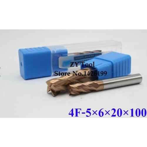 1PCS HRC60 Long Extend carbide alloy cutter 4F-5*6*20*100L,high quality tungsten steel milling cutter,CNC milling tools,machine