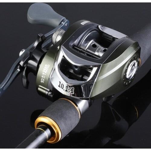 10:1 All Metal Low Profile Baitcasting Fishing Reel Sea Rod Long-Distance Casting Fishing Lure Spinning Wheel Fishing Tackle